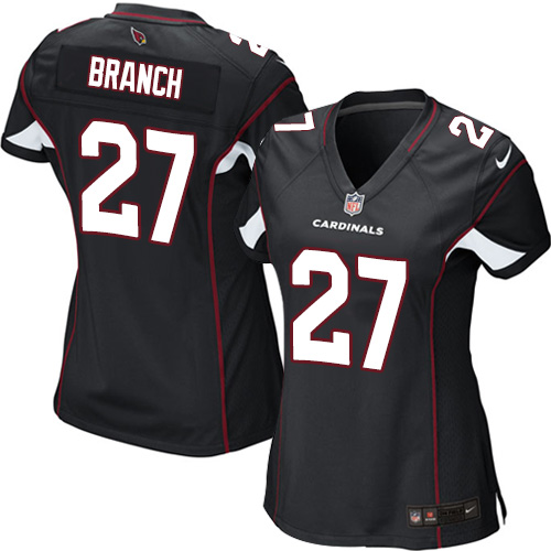 Women's Elite Tyvon Branch Nike Jersey Black Alternate - #27 NFL Arizona Cardinals